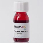 Le vernis rouge 50 ml sert à protéger une zone que l'on ne veut pas peindre - Le matériel, pinceaux, retouches se Nettoie à l'eau.