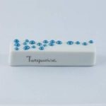 pour obtenir des effets gouttes d'eau ! donner de l'originalité et du relief à vos décorations avec les éclats de verre turquoise opaque, pour decor sur porcelaine