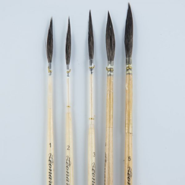 excellente qualité de pinceau sifflet pour réaliser vos filets de façon dense et continue,Pinceau Leonard, petit gris ,Sifflet, Filet rond diamètre 2 mm