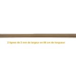 la Décalcomanie or brillant de 2 lignes de 2mm longueur 66 cms sur une planche, vous permet de décorer vos porcelaines et donne un rendu exceptionnel.