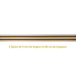 la Décalcomanie or brillant de 2 lignes de 4mm longueur 66 cms  sur une planche, vous permet de décorer vos porcelaines et donne un rendu exceptionnel.