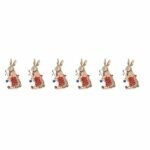 la Décalcomanie 6 petits lapins rouges hauteur 3 cm, est  vendu par 6, et vous permet de décorer vos porcelaines et donne un rendu exceptionnel pour décorer avec les enfants ou pour vos cadeaux de naissance, dimensions : hauteur 30 mm - largeur 15 mm