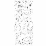 la Décalcomanie ciel étoilé en platine, est  vendu en format 10,5 cm x 29 cm, et vous permet de décorer vos porcelaines et donne un rendu exceptionnel pour décorer avec les enfants en préparant noël ou pour créer de jolies fantaisies en fond ou bijoux,