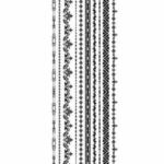 la Décalcomanie frises, bordures noir est  vendu en format 10,5 cm x 29 cm, et vous permet de décorer vos porcelaines et donne un rendu exceptionnel pour décorer avec les enfants en préparant noël ou pour créer de jolies fantaisies en fond ou bijoux,